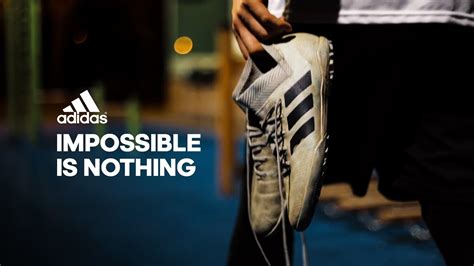 the original impossible adidas|impossible is nothing Adidas slogan.